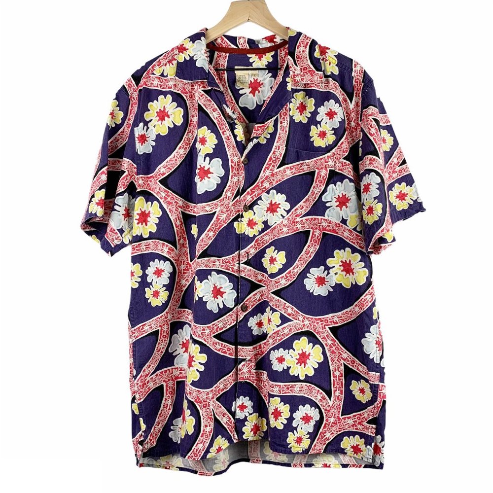 The Territory Ahead Hawaiian Floral Shirt Sz L